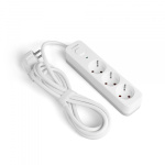 Мережевий подовжувач VIDEX ONCORD з/з 3п 3м (3x1.5мм) з кнопкою White - Зображення 2