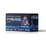 Гірлянда вулична STARLIGHT лінійна білий Flash 200LED IP44 чорний 10м - Зображення 6