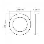 LED світильник ART IP65 круглий VIDEX 15W 5000K Black - Зображення 5