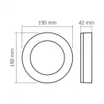 LED світильник ART IP65 круглий VIDEX 15W 5000K Black - Зображення 5