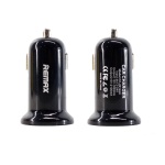 Автомобільний зарядний пристрій Remax Mini USBx2 2.4A/1A Black