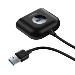 USB Hub Baseus Square Round 4 in 1 USB3.0 to USB3.0*1 + USB2.0*3 Черный (CAHUB-AY01) - Зображення 4