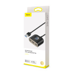USB Hub Baseus Square Round 4 in 1 USB3.0 to USB3.0*1 + USB2.0*3 Черный (CAHUB-AY01) - Зображення 6