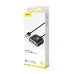 USB Hub Baseus Square Round 4 in 1 USB3.0 to USB3.0*1 + USB2.0*3 Черный (CAHUB-AY01) - Зображення 6