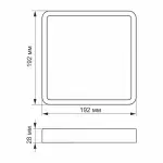 LED Світильник накладний квадрат VIDEX 18W 5000K Black - Зображення 3