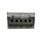 Корпус КП105 PRO IP65 для кнопок, 5 місць із прозорою кришкою TNSy