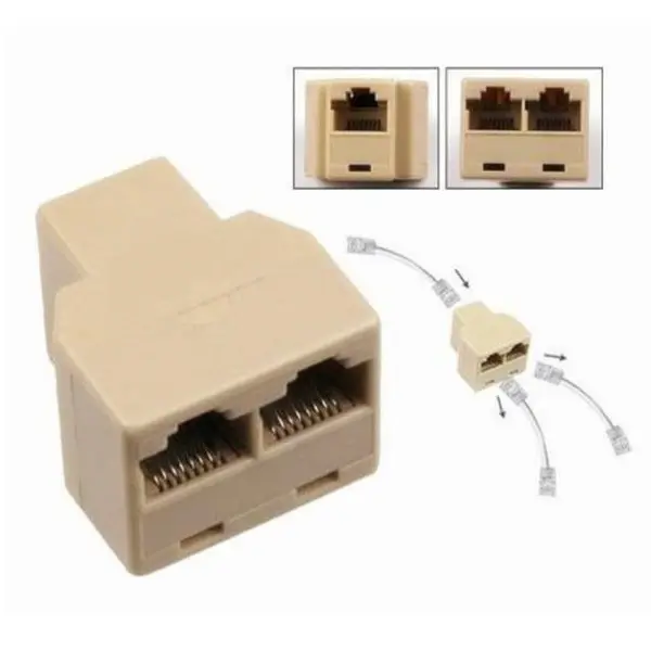 Прохідний адаптер кат.5e UTP, тип RJ45 + 2 RJ45 TNSy