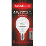 Лампа світлодіодна LED Maxus 1-LED-431 G45 4W 3000K 220V E14 АР - Зображення 3
