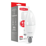 Світлодіодна лампа LED C37 CL-F 6W 3000K 220V E14 MAXUS (1-LED-533)
