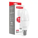 Світлодіодна лампа LED C37 CL-F 6W 3000K 220V E14 MAXUS (1-LED-533)