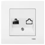 Розетка VIKO KАRRE комп'терна біла RJ-45 0032 (12шт.)