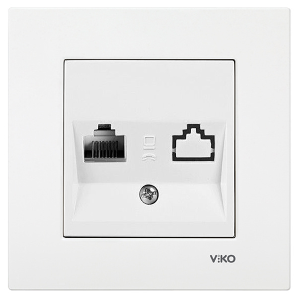Розетка VIKO KАRRE комп'терна біла RJ-45 0032 (12шт.)