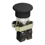 Кнопка керування LAY5-BC21 "Грибок" без підсвічування чорна 1з IEK (BBG70-BC-K02)