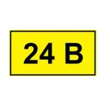 Самоклеюча етикетка 40х20 мм, символ "24В" (YPC10-0024V-1-100)
