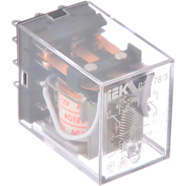 Реле РЕК78/3 (MY3) 5А 12В АC IEK (RRP20-3-05-012A)