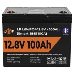 Акумулятор LP LiFePO4 12V (12,8V) - 100 Ah (1280Wh) (Smart BMS 100А) з BT пластик для ДБЖ