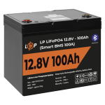 Акумулятор LP LiFePO4 12V (12,8V) - 100 Ah (1280Wh) (Smart BMS 100А) з BT пластик для ДБЖ - Зображення 4