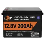 Акумулятор LP LiFePO4 12V (12,8V) - 200 Ah (2560Wh) (Smart BMS 100А) з BT пластик для ДБЖ