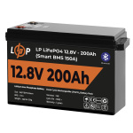 Акумулятор LP LiFePO4 12V (12,8V) - 200 Ah (2560Wh) (Smart BMS 100А) з BT пластик для ДБЖ - Зображення 3