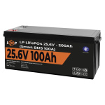 Акумулятор LP LiFePO4 24V (25,6V) - 100 Ah (2560Wh) (Smart BMS 100А) з BT пластик для ДБЖ - Зображення 3