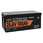 Акумулятор LP LiFePO4 24V (25,6V) - 100 Ah (2560Wh) (Smart BMS 100А) з BT пластик для ДБЖ - Зображення 4