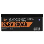 Акумулятор LP LiFePO4 24V (25,6V) - 200 Ah (5120Wh) (Smart BMS 100А) з BT пластик для ДБЖ - Зображення 2