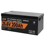 Акумулятор LP LiFePO4 24V (25,6V) - 200 Ah (5120Wh) (Smart BMS 100А) з BT пластик для ДБЖ - Зображення 3