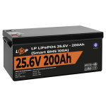 Акумулятор LP LiFePO4 24V (25,6V) - 200 Ah (5120Wh) (Smart BMS 100А) з BT пластик для ДБЖ - Зображення 4