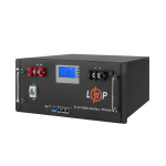Акумулятор LP LiFePO4 48V (51,2V) - 100 Ah (5120Wh) (Smart BMS 100A) з LCD RM - Зображення 2