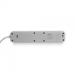 Мережевий подовжувач VIDEX ONCORD з/з 3п 3м (3x1.5мм) 2.4А 2USB+USB-C з кнопкою White - Зображення 6