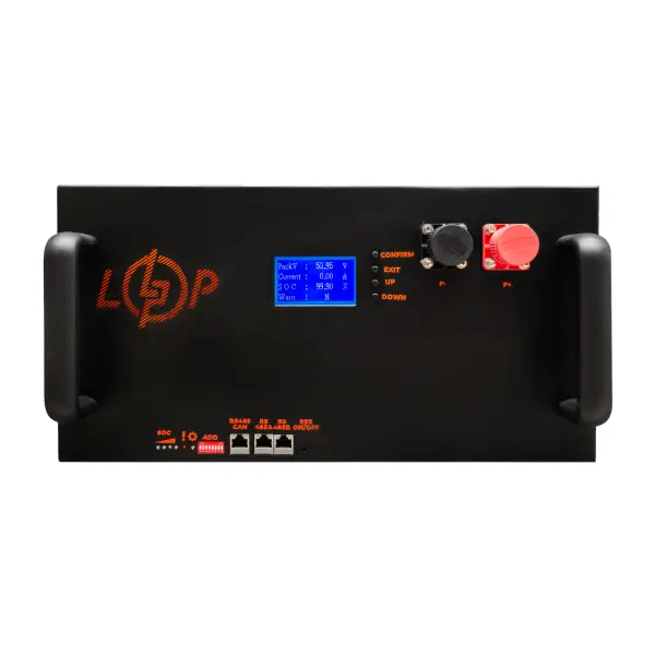 Акумулятор LP LiFePO4 51,2V - 160 Ah (8192Wh) (BMS 200A/100А) LCD метал RM Smart