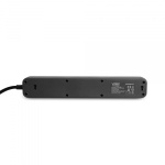 Мережевий подовжувач VIDEX ONCORD з/з 4п 3м (3x1.5мм) 3.4А USB(QC3.0) +USB-C(PD18W) з кнопкою Black - Зображення 6