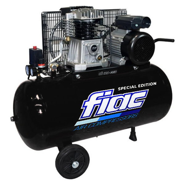 Компресор поршневий ремінний 100л, 330л/хв, 220V, 2,2 кВт FIAC AB100-360-220-BLK-IT