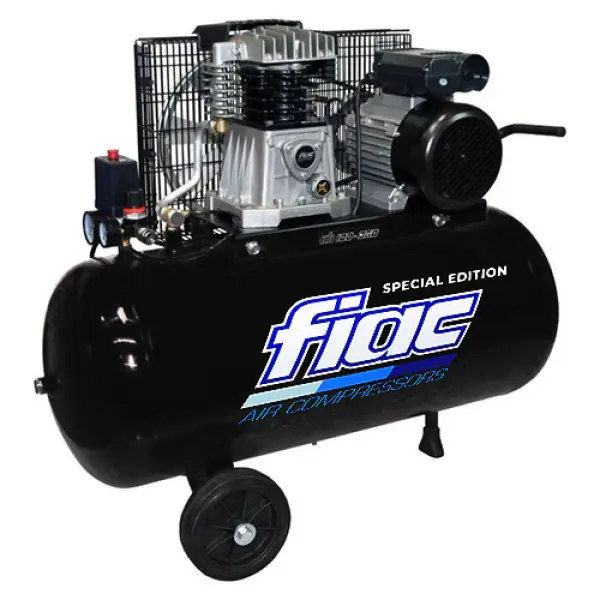 Компресор поршневий ремінний 100л, 330л/хв, 220V, 2,2 кВт FIAC AB100-360-220-BLK-IT