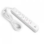 Мережевий подовжувач VIDEX ONCORD з/з 4п 3м (3x1.5мм) 3.4А USB(QC3.0) +USB-C(PD18W) з кнопкою White - Зображення 2