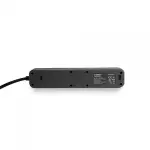 Мережевий подовжувач VIDEX ONCORD з/з 3п 3м (3x1.5мм) 2.4А 2USB+USB-C з кнопкою Black - Зображення 6