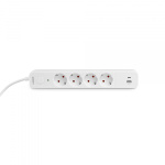 Мережевий подовжувач VIDEX ONCORD з/з 4п 3м (3x1.5мм) 3.4А USB(QC3.0) +USB-C(PD18W) з кнопкою White - Зображення 5
