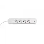 Мережевий подовжувач VIDEX ONCORD з/з 4п 3м (3x1.5мм) 3.4А USB(QC3.0) +USB-C(PD18W) з кнопкою White - Зображення 5