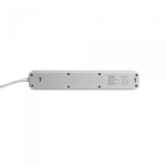 Мережевий подовжувач VIDEX ONCORD з/з 4п 3м (3x1.5мм) 3.4А USB(QC3.0) +USB-C(PD18W) з кнопкою White - Зображення 6