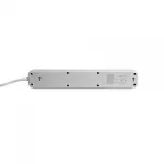 Мережевий подовжувач VIDEX ONCORD з/з 4п 3м (3x1.5мм) 3.4А USB(QC3.0) +USB-C(PD18W) з кнопкою White - Зображення 6