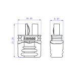 Конектори силові AMASS T-Plug Male 2шт - Зображення 2