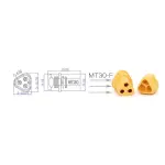 Конектори AMASS MT30 Female 2шт - Зображення 4