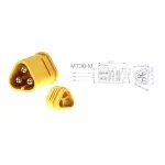 Конектори AMASS MT30 Male 2шт - Зображення 4