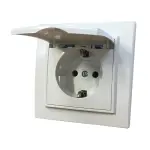 Розетка вн. устан. 1-а ж/к із кришкою біла IP20 TNSy Malta - Зображення 3
