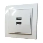 Розетка вн. устан. 2 USB 2.1A біла IP20 TNSy Malta