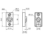 Накладка замка для електрошаф RZ L925.C - Зображення 3