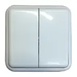 Вимикач зовнішн. устан. 2-кл. білий IP20 TNSy Lemur TNSy