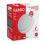 LED Світильник VARGO ЖКГ 20W коло IP54 з датчиком руху AC165-265V Розмір: 175*175*55мм (V-115725) - Зображення 3