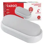 LED Світильник VARGO ЖКГ 20W овал IP54 з датчиком руху AC165-265V Розмір: 197*96*55мм (V-115716)