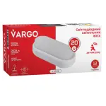 LED Світильник VARGO ЖКГ 20W овал IP54 з датчиком руху AC165-265V Розмір: 197*96*55мм (V-115716) - Зображення 3